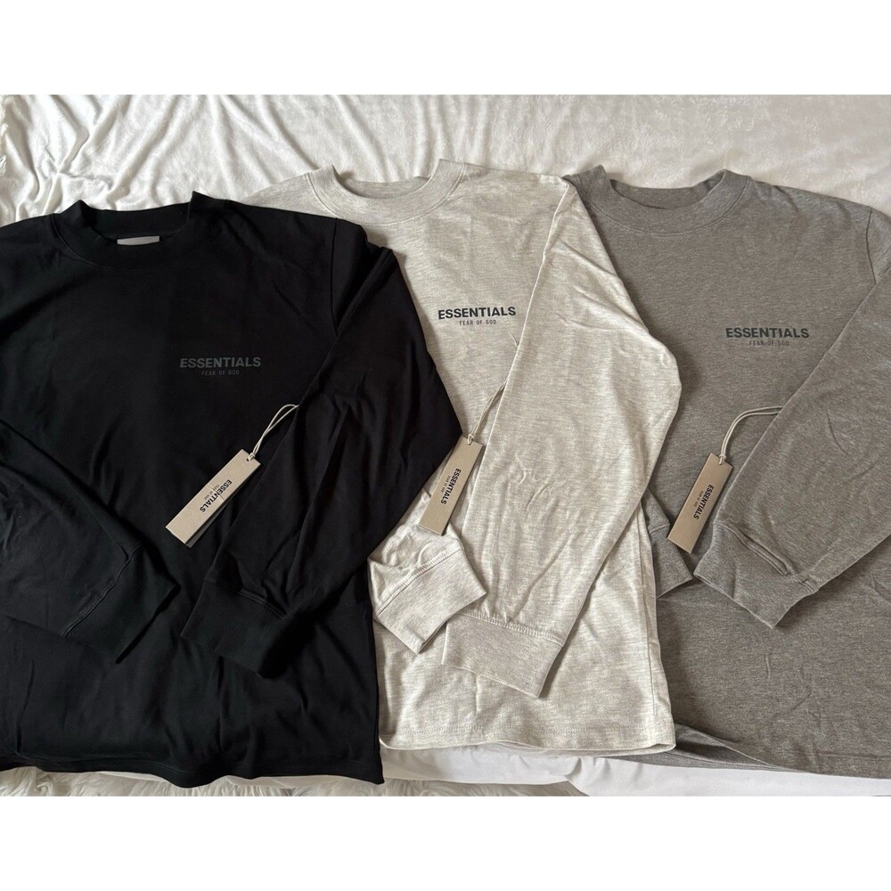 Lot of 3 Fear of God Essentials Long Sleeve Tees
